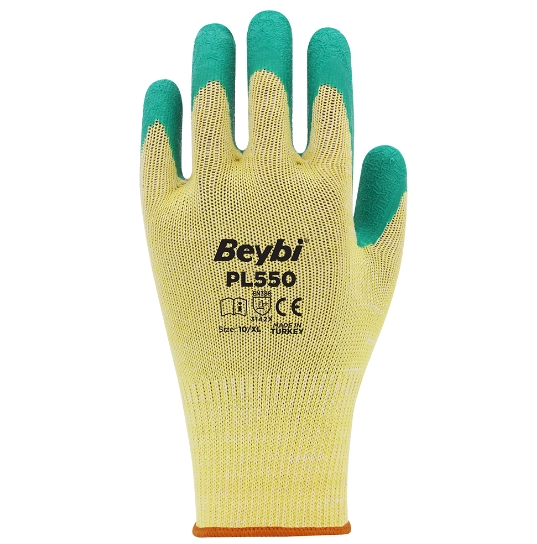 BEYBİ%20PL550%20Polyester%20Örme%20Lateks%20Eldiven